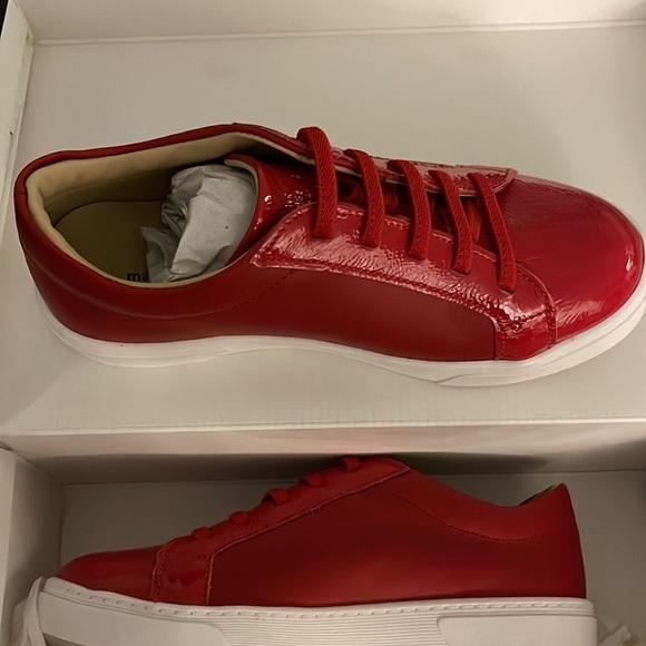Marc Joseph New York Metropolitan Sneaker Red Napa size 3 kids unisex NEW - Picture 2 of 2